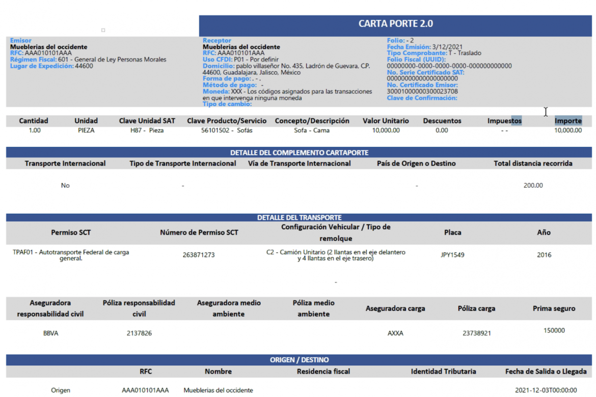 CONTPAQi® Factura Electrónica Carta Porte 2.0 Siscofin